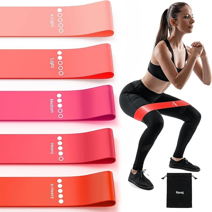 Resistance Bands Set for Workout & Physical Therapy – Elastic Loop Bands for Yoga, Pilates, Booty & Leg Training