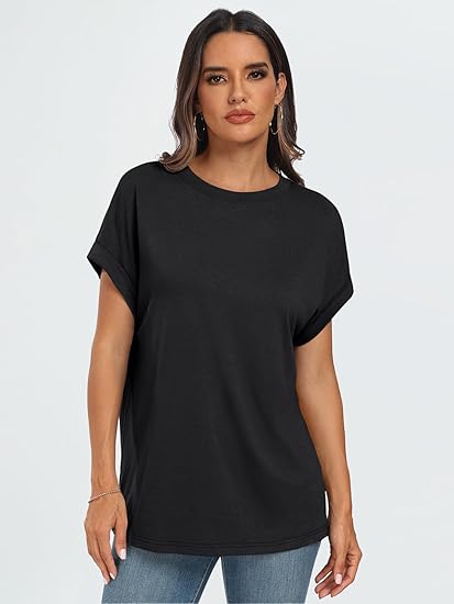 2025 Women's Oversized Summer Tops – Trendy Short Sleeve Business Casual T-Shirts for Spring Fashion Outfits