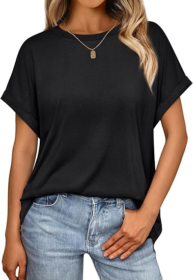 2025 Women's Oversized Summer Tops – Trendy Short Sleeve Business Casual T-Shirts for Spring Fashion Outfits