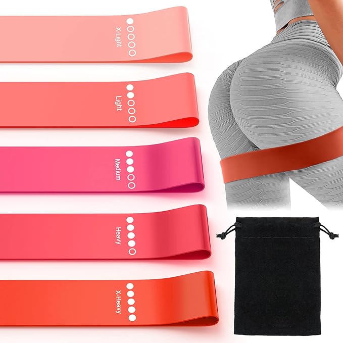 Resistance Bands Set for Workout & Physical Therapy – Elastic Loop Bands for Yoga, Pilates, Booty & Leg Training
